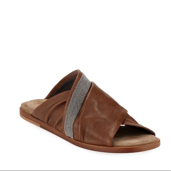 Auth Brunello Cucinelli sandals with Monili beads - Picture 1 of 16